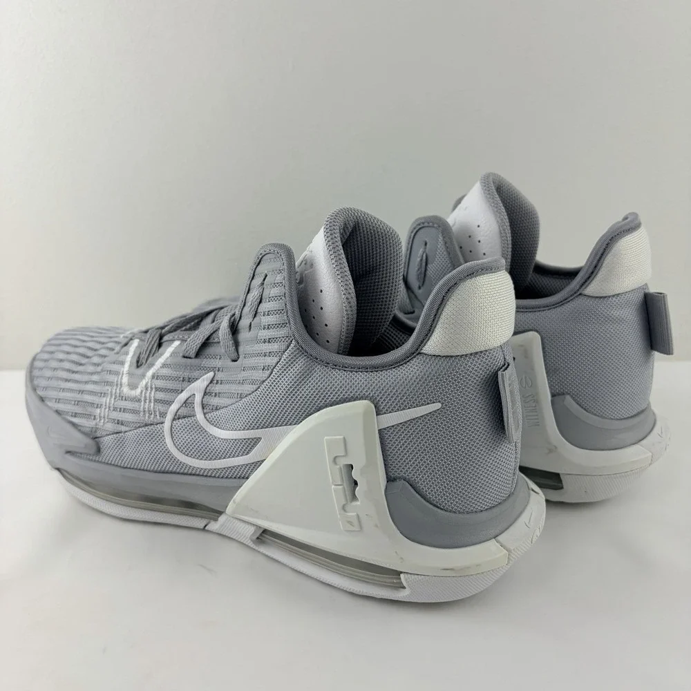 Nike LeBron Witness 6 TB Wolf Grey White Basketball Shoes Men's Size 12